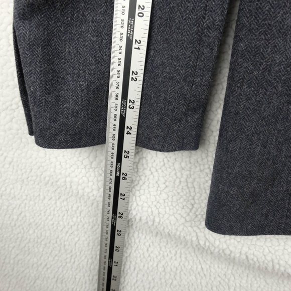 Bellissimo Blazer mens 46R Blue Herringbone Tweed Elbow Pads Two Button Vented - Picture 11 of 14